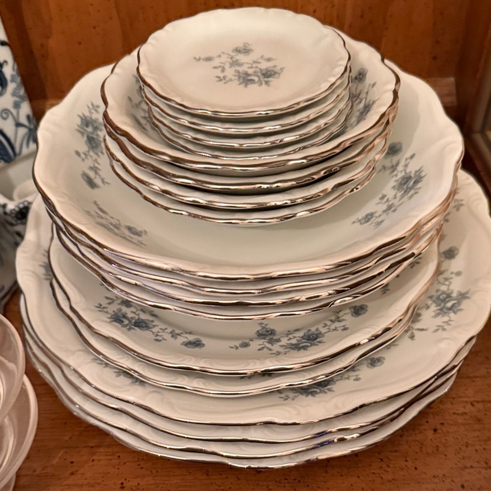 Haviland Blue Floral Dinnerware Set